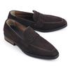 Roshoeman 8004 Penny Loafers Dark Brown Suede