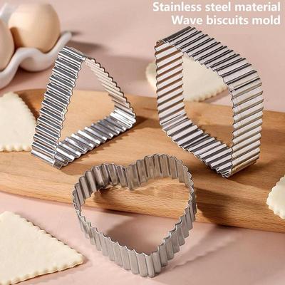 Keks-Schneideform Edelstahl Herzform Fondant-Schneider Einfache Entformung Antihaft Keks-Hersteller Werkzeug für Sandwiches Muffins