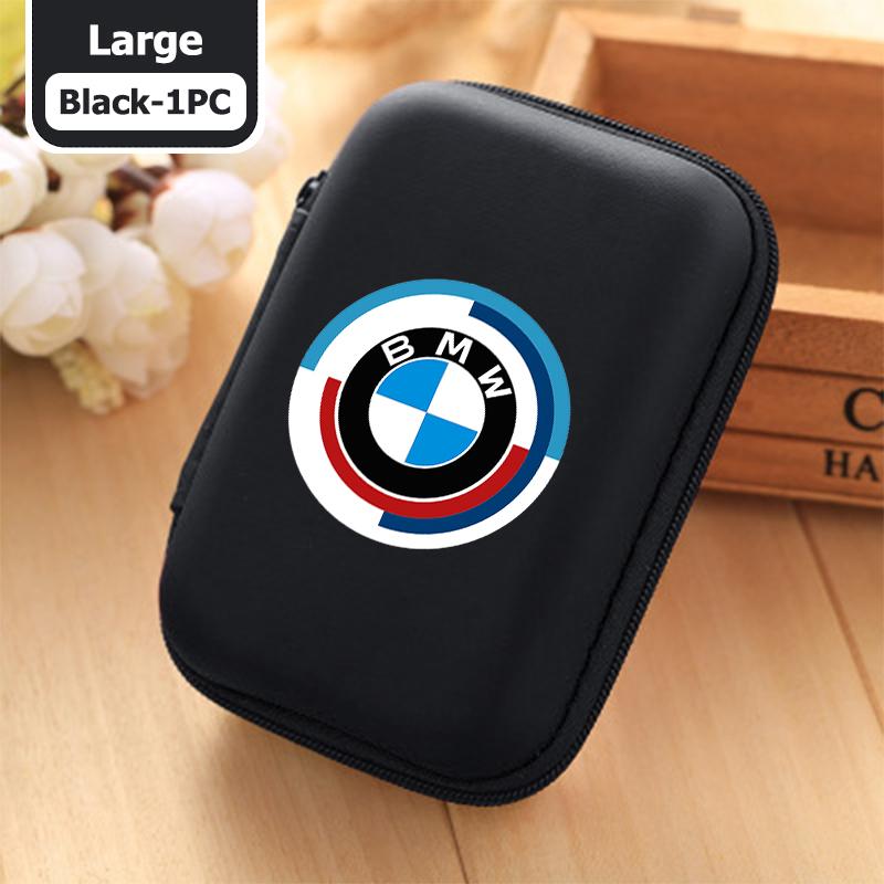 HINB3 Car Portable EVA Bluetooth Earphone Cable Case Storage Bag For BMW X3 X5 M5 M3 E46 E90 E60 F10 E39 F30 E36 G30 E87 E70