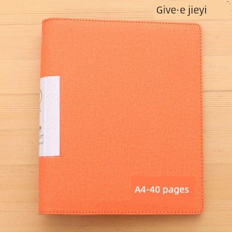 Large Capacity Leather Perforated Loose-Leaf Contract Folder