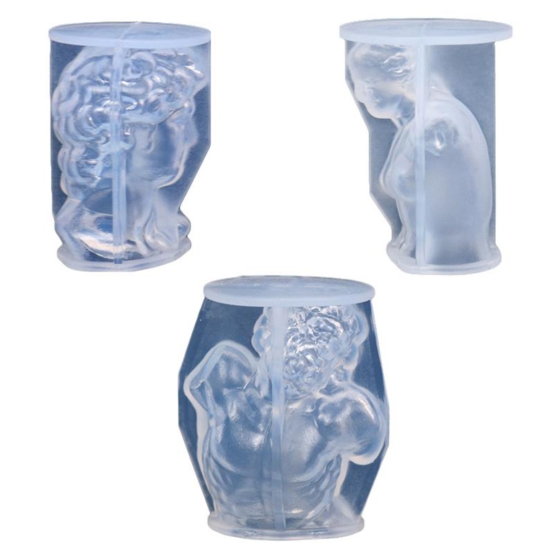 Clay Mold 3D Sculpture Mold Reusable Resin Casting Silicone Mold for Making Candle Plaster Ornament Fondant Clay Craft
