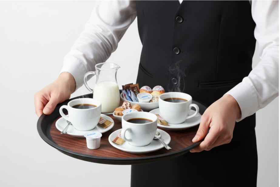 WAITER'S TRAY FOR CARNIVAL NON-SLIP WOOD IMITATION BROWN ROUND 36Cm
