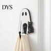 Halloween Wall Hooks Ghost Cat Wooden Hanging Hook for Keys Hats, Decorative Party Supplies Hanger, Cute Home Living Room Bedroom Entryway Key Hangers