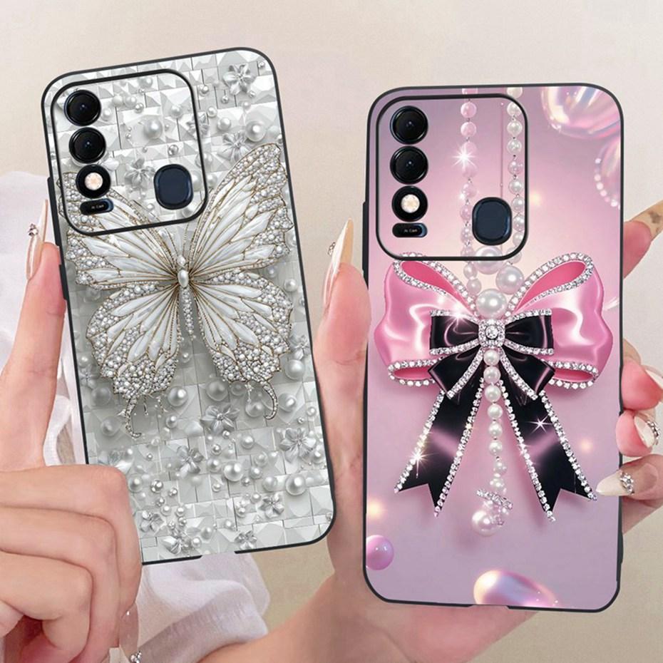 Cute Printing Phone Case For Tecno Spark 8 8T 8C Soft Black Silicone TPU Cases For Tecno Spark8 Spark8C Spark8T Covers Bumpers