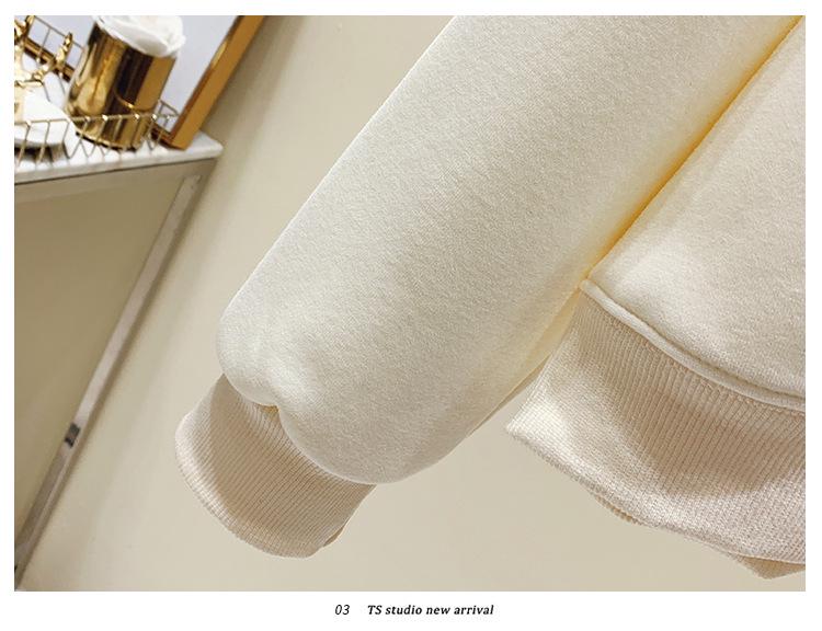 Women's Fleece-Lined Hooded Sweatshirt - New 2024 Petite Winter Dopamine Style