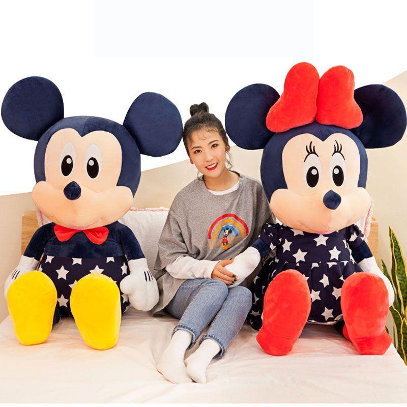 Large Lovely Mickey Mouse Minnie Plush Toys Soft Stuffed Dolls For Kids' Comfort