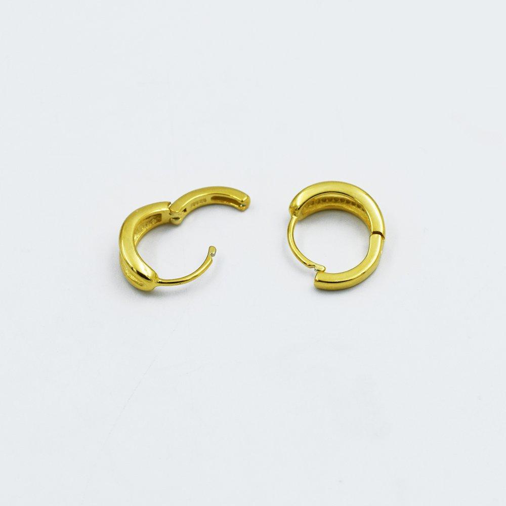 Double Row Silver Hoops Earrings