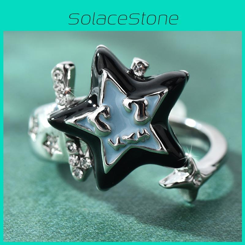 Stunning Geometric Lucky Star Spinner Pendant Necklace In Stylish Titanium Steel Design