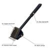 Copper Wire Bristles BBQ Cleaning Brush 3in1 Barbecue Cleaner Cleaning Brush  Outdoor Bbq