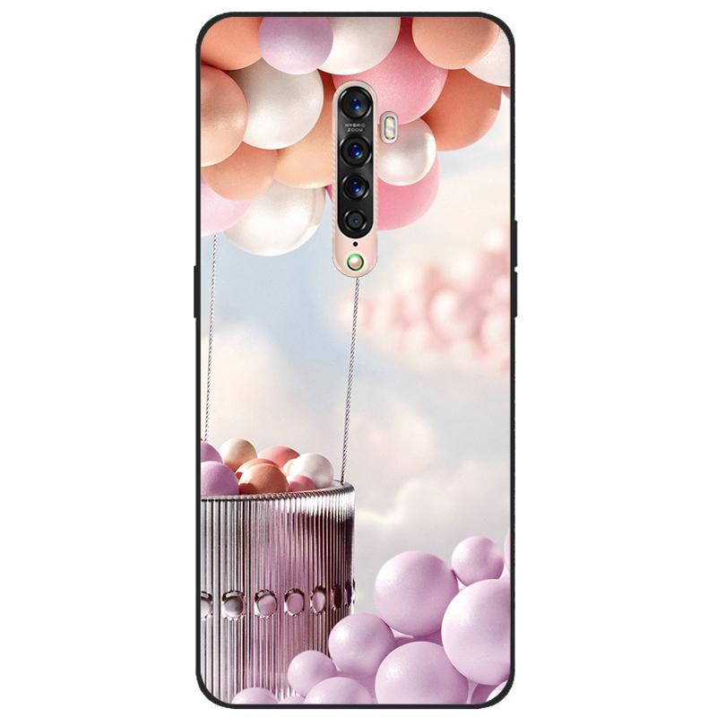 Für OPPO Reno 2 Hülle Weiches TPU-Silikon Cartoon Rückseite Handyhüllen TPU Schwarzer Stoßfänger für Hülle PCKM70, PCKT00, PCKM00, CPH1907