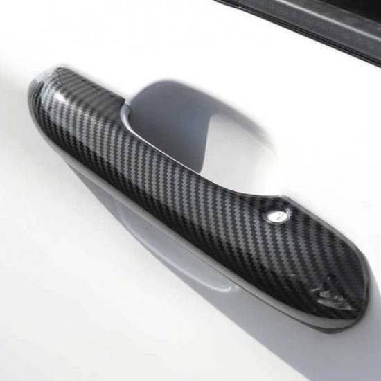Carbon Fiber Car Side Door Handles Cover Trim For Ford Explorer -2026