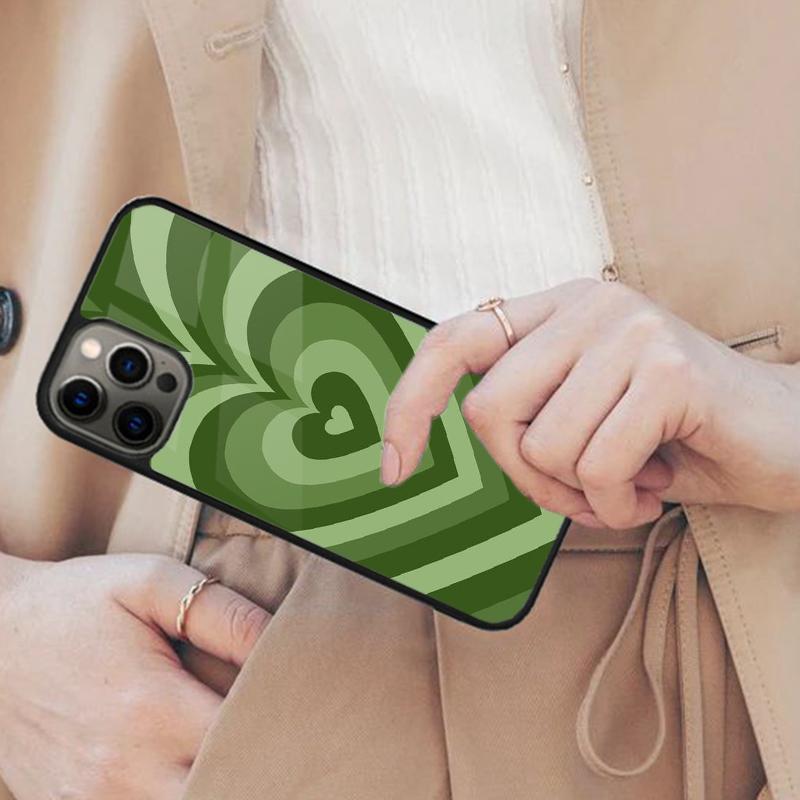 Sage Green Coffee Love Heart Latte Magnetic Phone Case For APPLE iPhone 17 Air 16 14 13 12 Pro Max 15 Plus MagSafe Cover