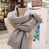 Knitted Solid Wool Blend Muffler E19F1NM101