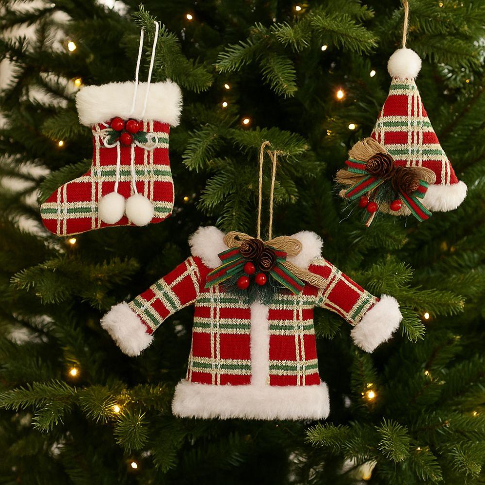 Clothing Christmas Tree Pendant Plush Christmas Decorations  Party Favors