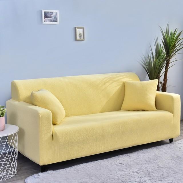 Wodoodporny pokrowiec na sofę Elastyczny jednolity kolor Pokrowiec na sofę do salonu Pokrowiec na narożną sofę w kształcie litery L Pokrowiec na fotel