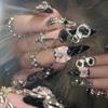 Handmade Nail Art Wearable Products Spicy Girl High-end Patches Butterfly Knot Dark E8