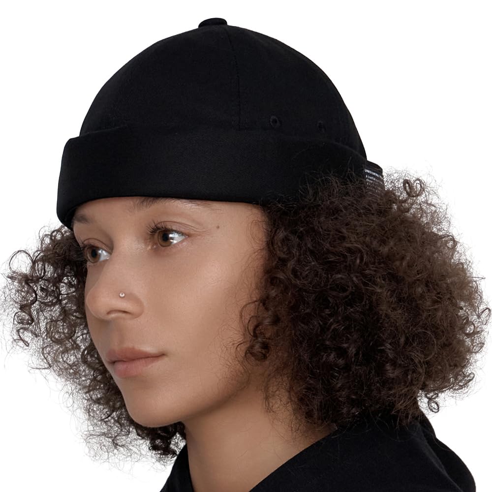 UNDERCONTROL Brimless Sailor Fisherman Leon Roll Mix Docker Beanie US One Black Hat, Cuff, Harbor, Visorless, Skull, Cap, Unisex, Size Size, Color