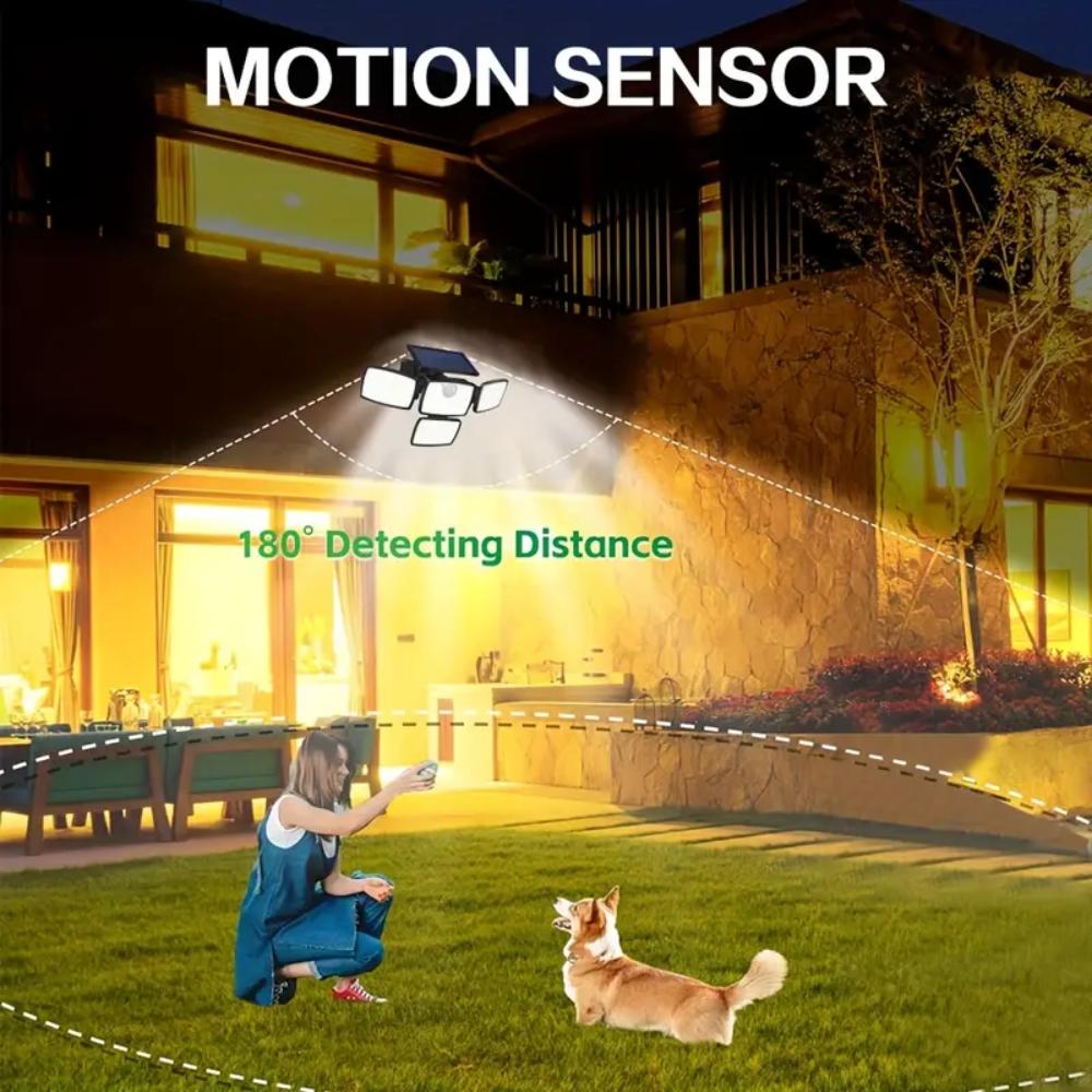 1/2PCS Outdoor Solar Lights with 242 LED Motion Sensor Lights 3 Modes Waterproof Solar Flood Lights for Patio Garden Wall Lamp