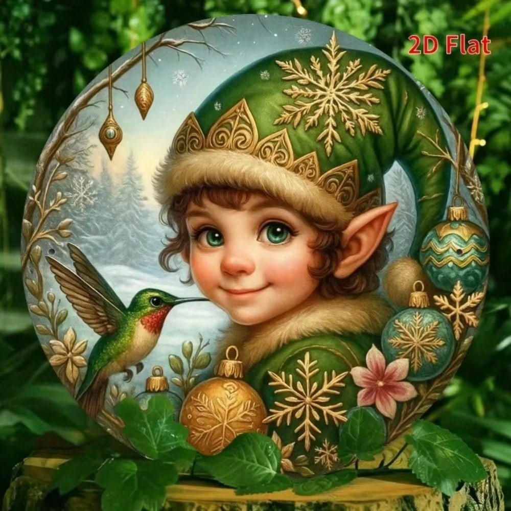 

Retro Metal Christmas Bird Ornament, Vintage Winter Holiday Fantasy Decor for Xmas Tree Home 20x20 разноцветный