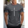 cotton Men's 100% Cotton Summer Loose Size Fashionable WAY MAKER Print Slim Fit Casual Sports Round Neck Short Sleeved T-shirt Top
