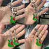 Vintage Guitar Pendant Keychain Bag Pendant Decorations Sweet Cool Dangle Earring Christmas Keyring Y2K Hair Clip