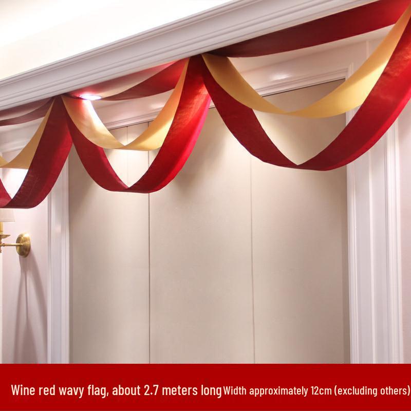Wavy Flag Wedding & Anniversary Ceiling Decoration Width 10 cm