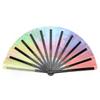 Colorful Folding Hand Held Fans with Bag Festival Decoration Gift for Birthday Thanksgiving Christmas