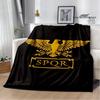 Mantas con el logotipo impreso de Roman SPQR, manta cálida para niños, manta suave y cómoda, mantas de viaje para el hogar, regalo de cumpleaños