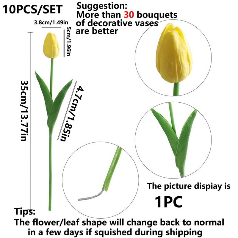 8/20PCS Artificial PE Foam Tulip Flower Household Vase Tabletop Decoration Wedding Outdoor Scene Decoration Seven Color Optional
