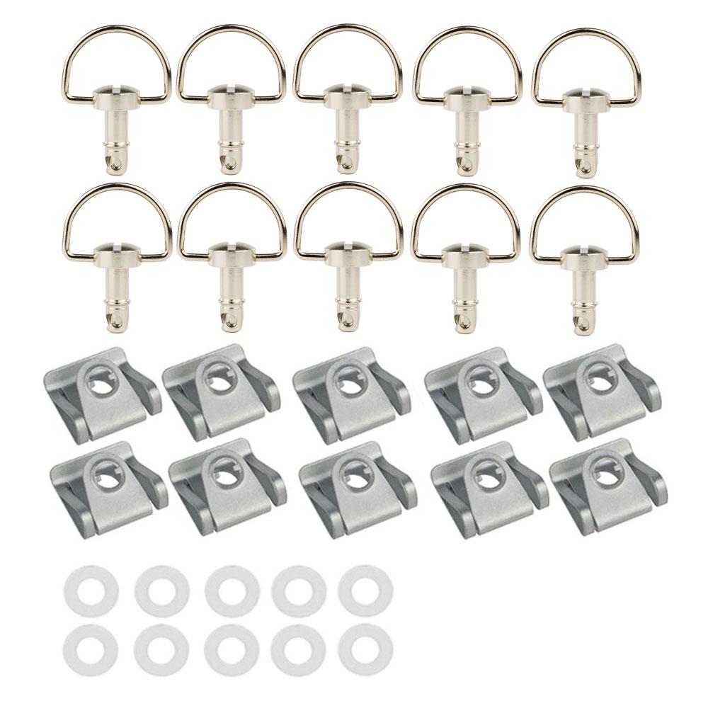 For DUCATI MV Agusta Aprilia Yamaha R1 R6 Honda 17mm Universal Quick Release Fasteners D-RING 1/4 Turn Rivet Fairing Bolts Studs