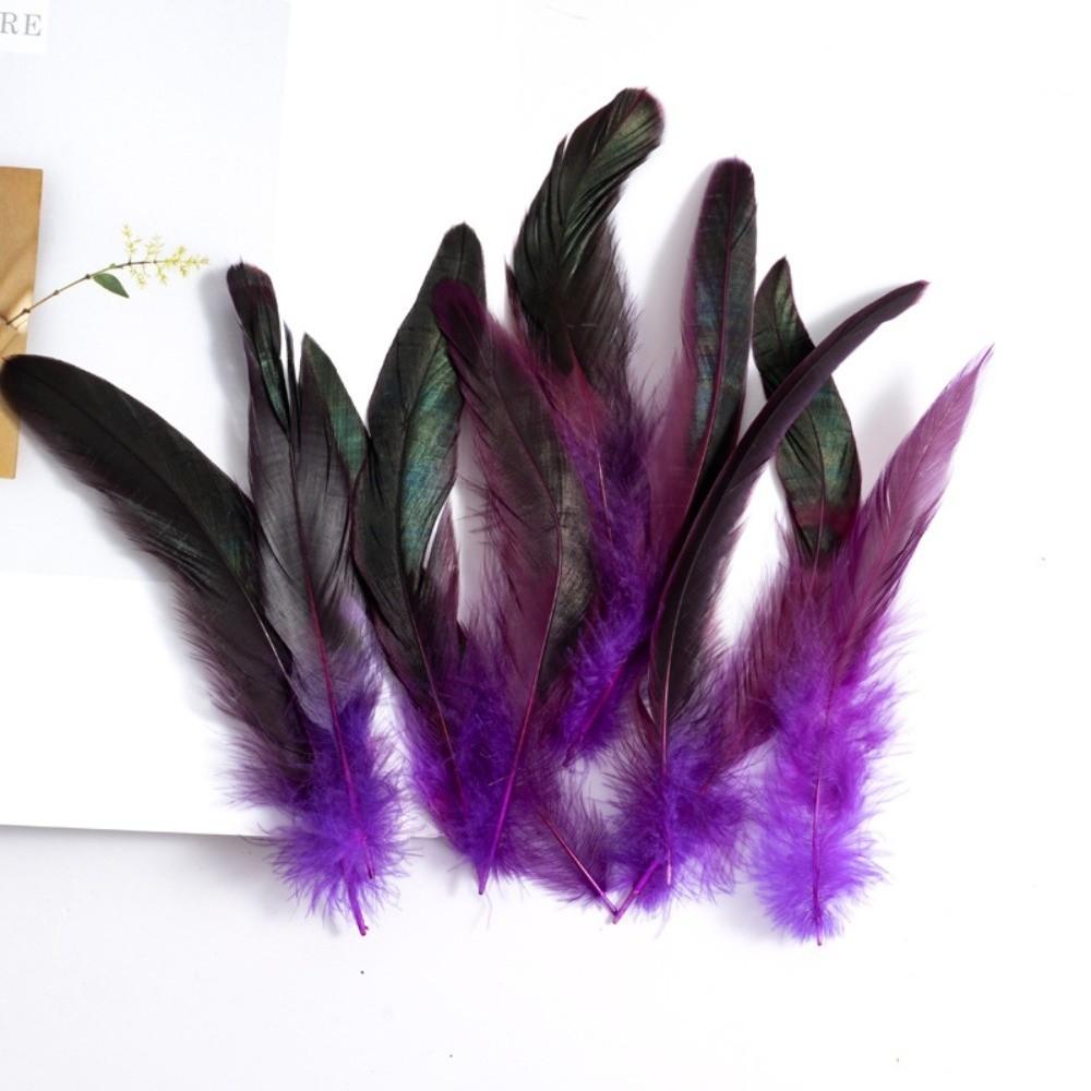Colorful Rooster Feather Soft Fluffy Plumes Handmade Cock Feather  For Costume Decoration