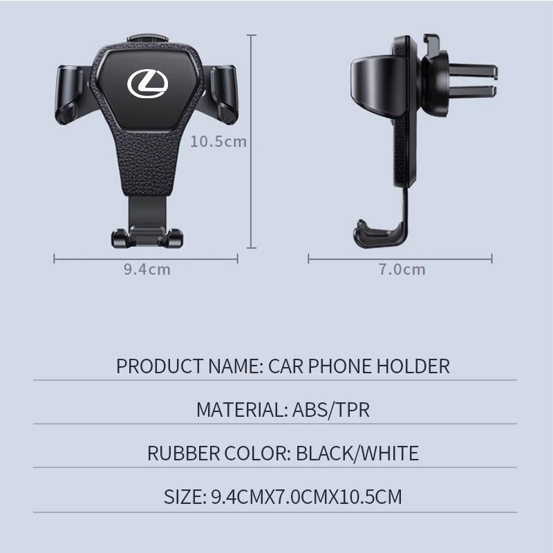 Car Accessories Gravity ABS Vehicle GPS Mobile Phone Holder For Lexus FSPORT LBX NX RX 350h 450h ES UX 300e GS GX IS LS LX CT AEN1