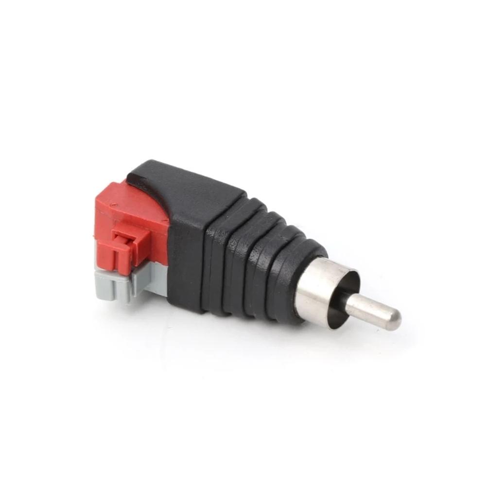 Durable Male RCA Adapter Jack RCA Jack Press Terminal Connector Adapter A/V Adapter RCA Connector