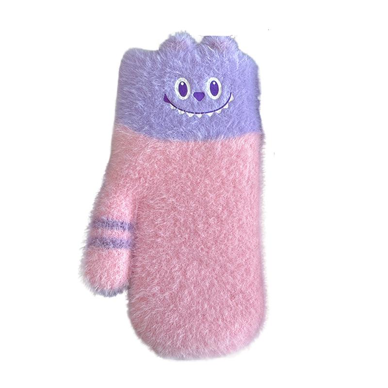 Luvas de Inverno para Crianças com Cordão - Fofas, Grossas, Com Veludo Extra para Idades 3-6, Meninos e Meninas, Proteção Contra o Frio e Calor