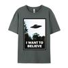 Unisex New TShirts We Want To Believe TShirt High Quality Autumn Cotton Tees Top TShirts Fall Drop Shipping