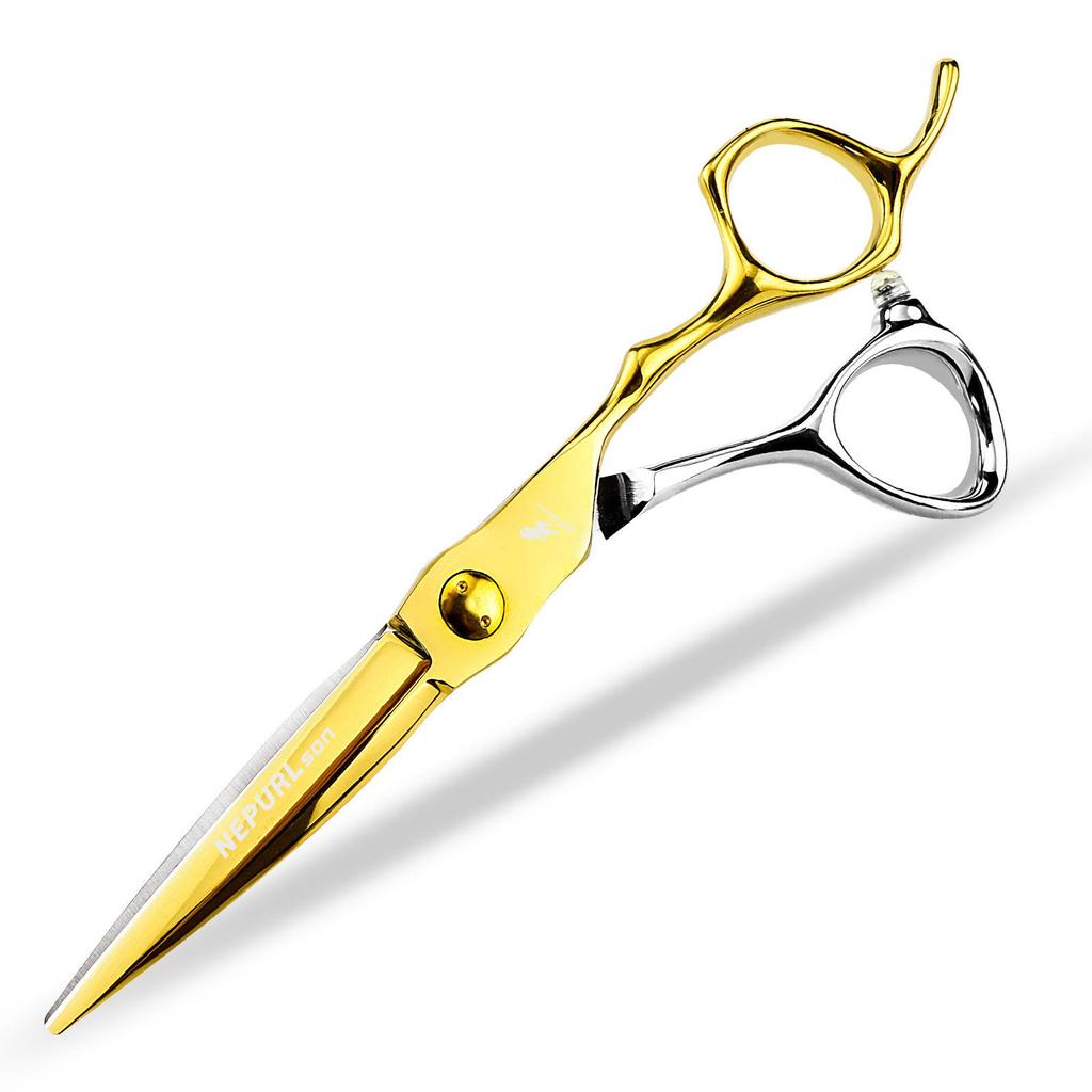 6.0" Napson 440C Hairdressing Scissors Set: Straight, Serrated, Thinning for Salon Use