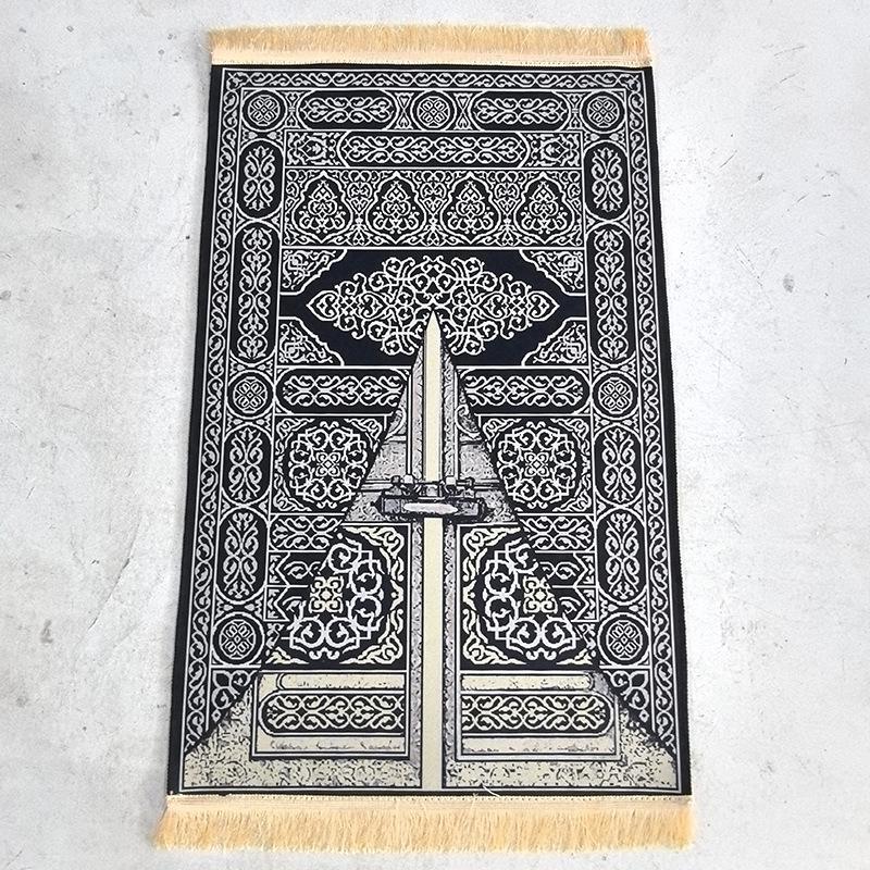 Plush Crystal Velvet Embossed Carpet for Living Room or Prayer Space