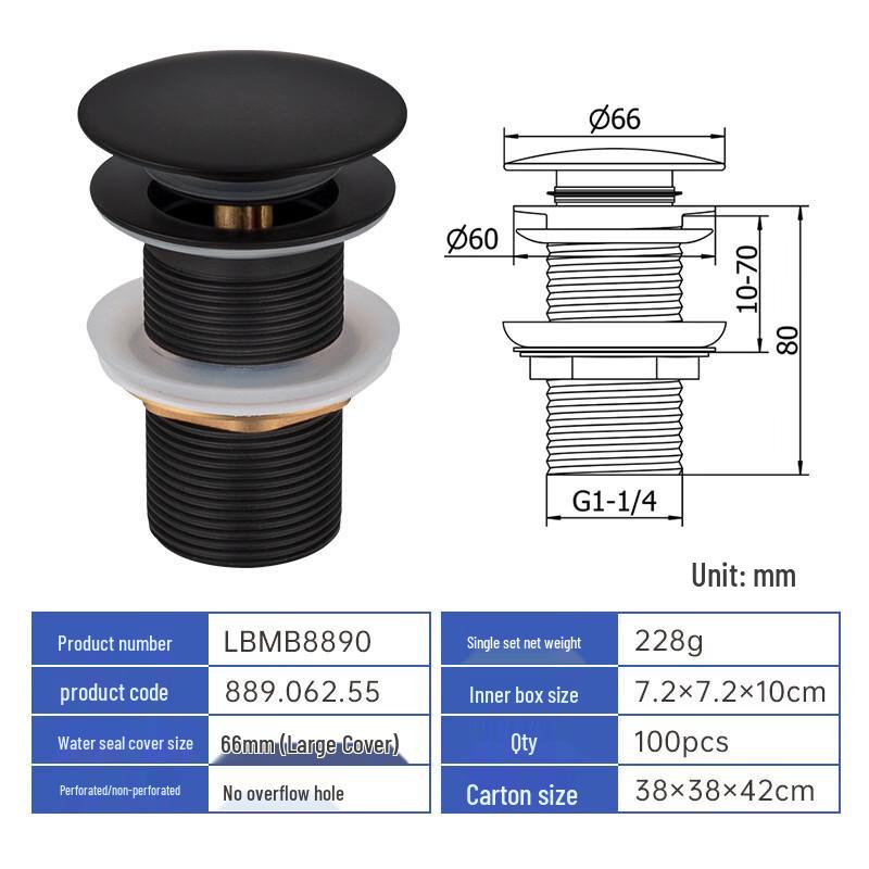 Pop-up Basin Drain Stopper