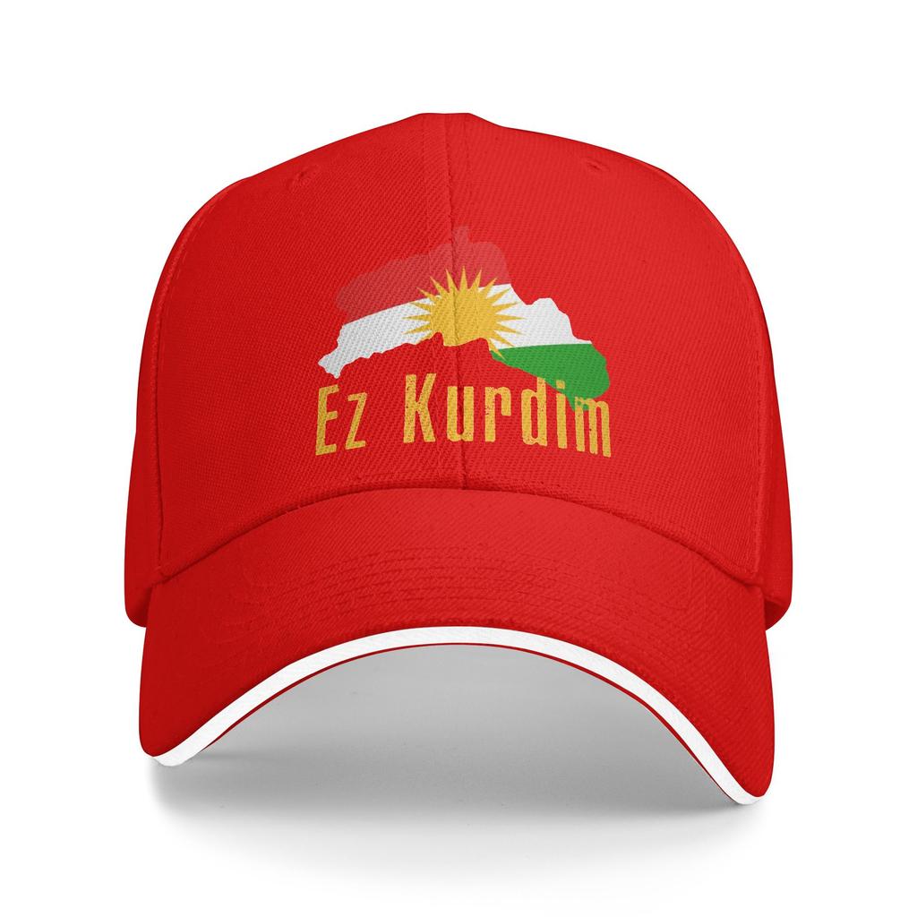 Baseball Cap KURDISTAN Map Ez Kurdim Outfit Unisex Women Baseball Caps  Hats Cap Unique Outdoor Summer Adjustable Snapback Cap