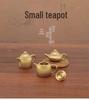 Mini Copper Teapot with Brass Handle - Luck-Bringing Ornament and Incense Holder