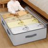 Under-bed Storage Bag Foldable Storage Bins with Clear Top Reusable Closet Organizer for Comforter Clothing Blankets Pillows