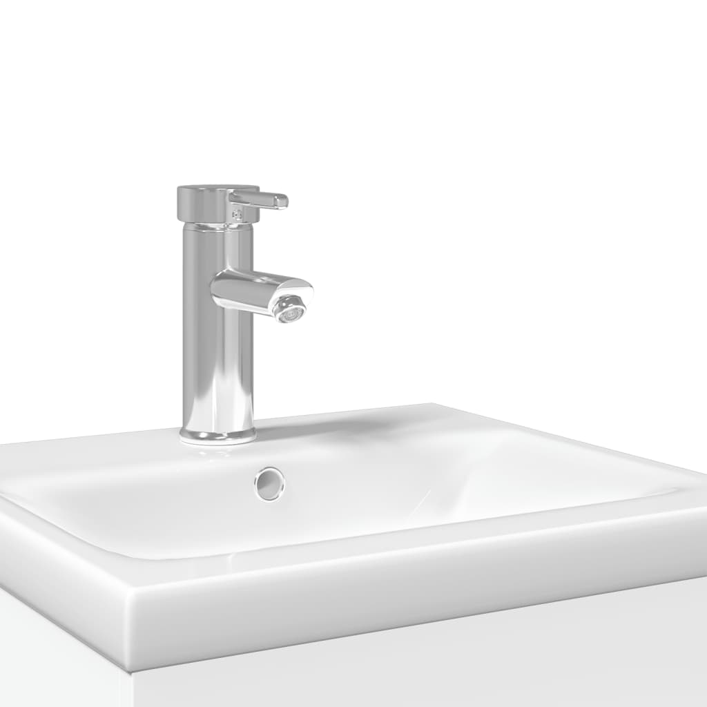 Washbasin Cabinet with Built in Basin White