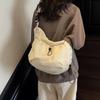 Bolso Bandolera para Mujer de Gran Capacidad Bolso Dumpling Color Sólido Bolso de Hombro Bolso de Clase para Estudiante