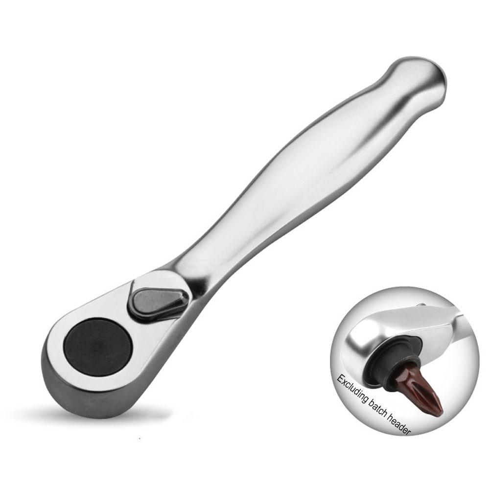 Mini Treble 1/4 Ratchet Wrench Double Ended Quick Socket Ratchet Wrench Screwdriver Hex Torque Wrenches Set Spanner