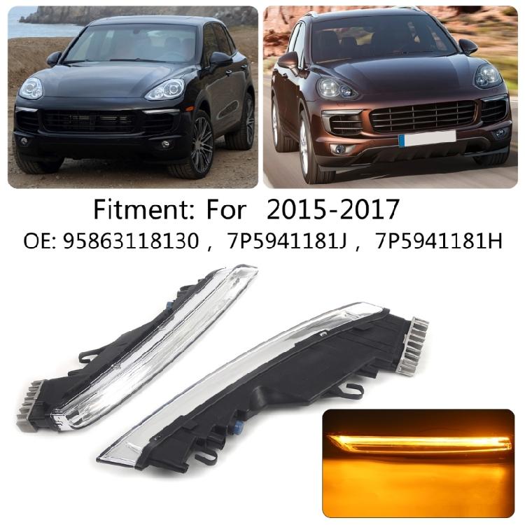 Road Safety Signal Lamp 95863118130 7P5941181J 7P5941181H LED Fog DRL Daytime Running Light Automotive Lighting Assembly