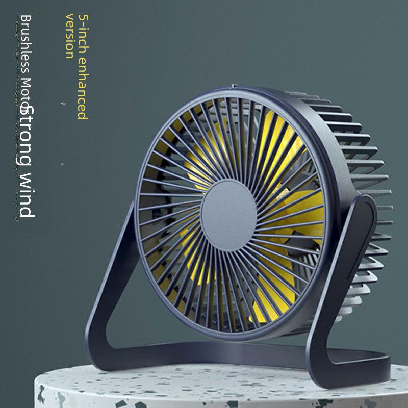 Compact 5-Inch USB Desktop Fan - Silent Mini Electric Fan for Office or Dormitory Use
