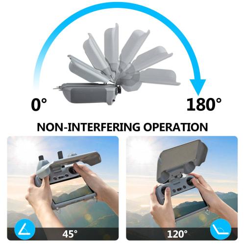 STARTRC Sunshade for DJI Mini 4 Pro, Air 3S, Air 3, and Neo Drones, RC 2 Remote Control Sun Hood, Screen Protection, 3-in-1 Sun Visor, Joystick, and S
