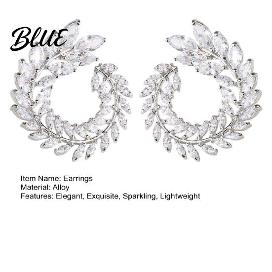 Durable Alloy Earrings Laurel Leaf Hoop for Women Plated