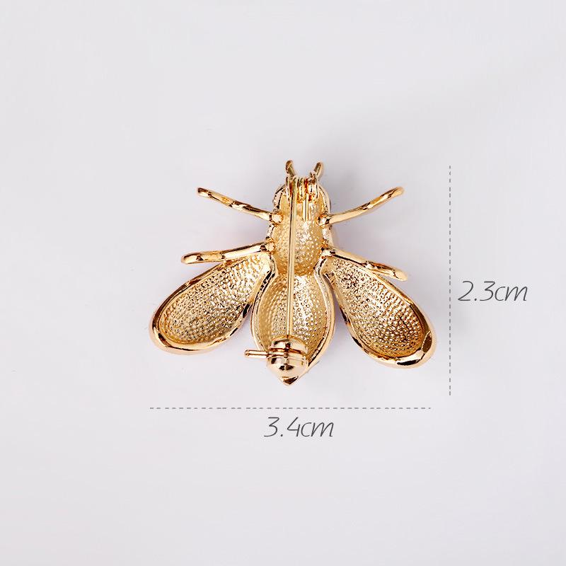 Enamel Rhinestone Bee Brooch Pin for Clothing and Accessories