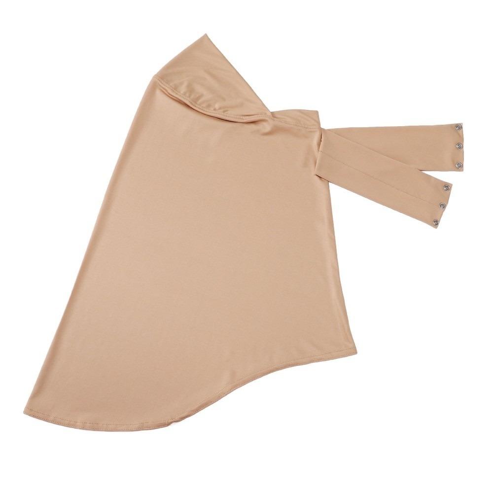 Snap Fastener Ramadan Hijab Breathable Headwrap Fashion Arabic Turban Ladies Hair Cover телесный